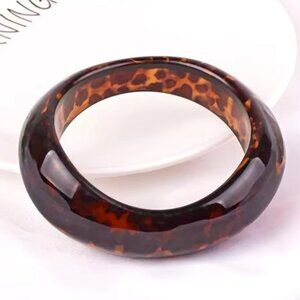 Women's Bracelet Bangle Leopard Print Acrylic Wide Geometric Bracelet NEW